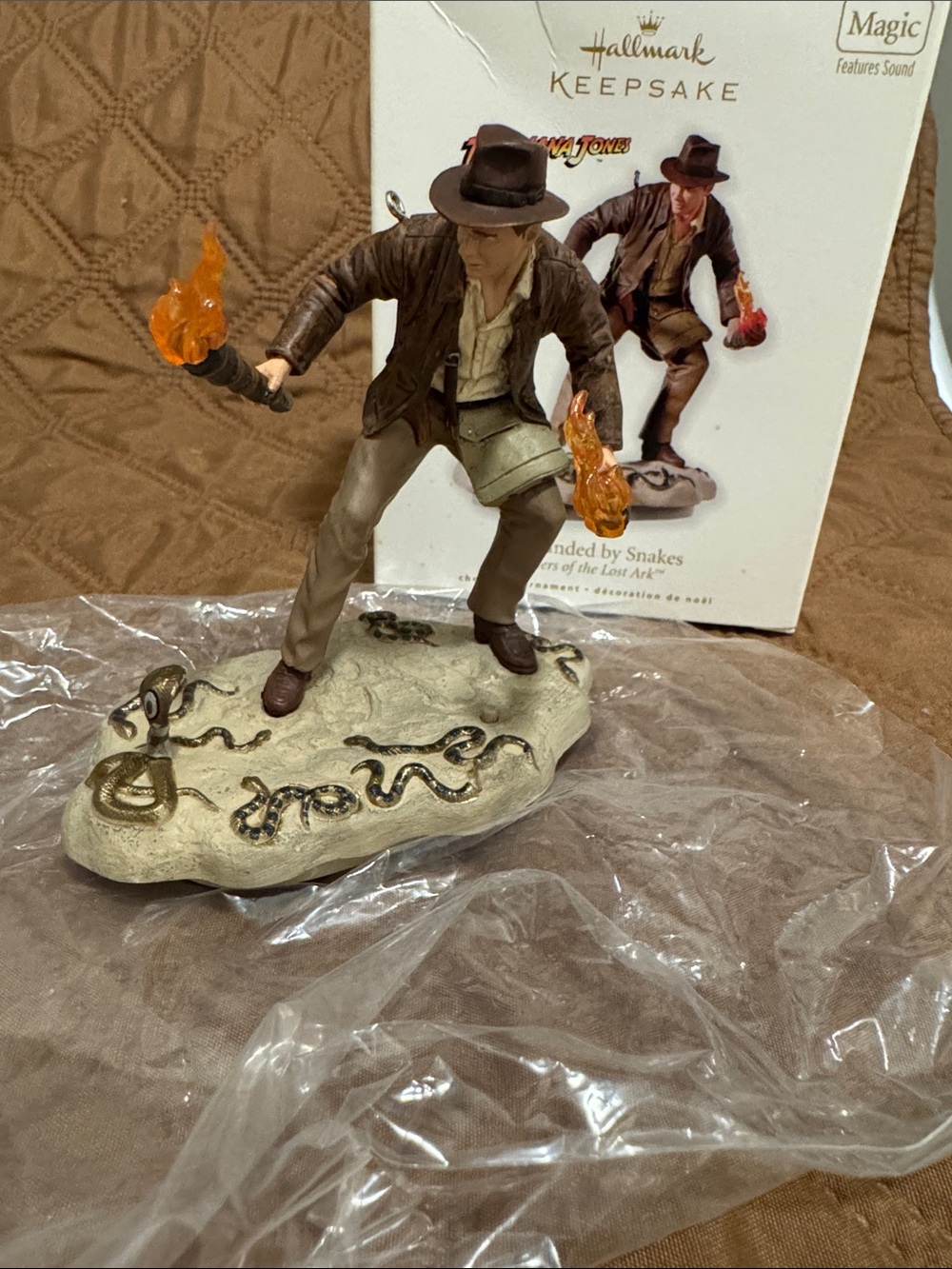 2010 Indiana Jones Hallmark Keepsake ornament. Surrounded by Snakes Magic Sound